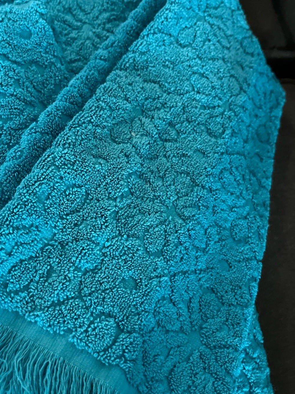 Opalhouse Teal Blue Decorative Fringe Bath Towel Set